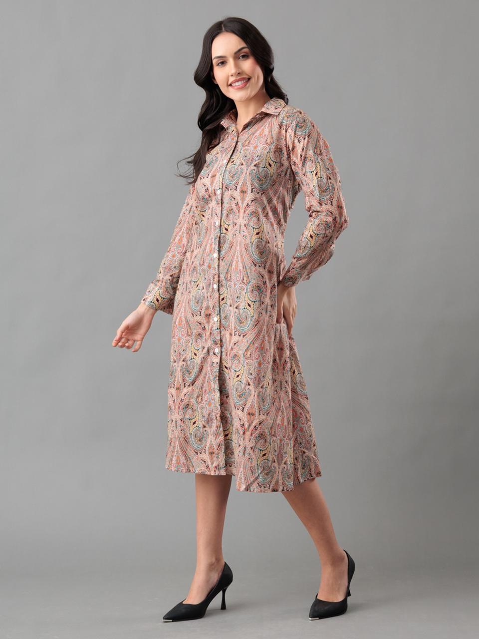 Blush Paisley Midi Dress