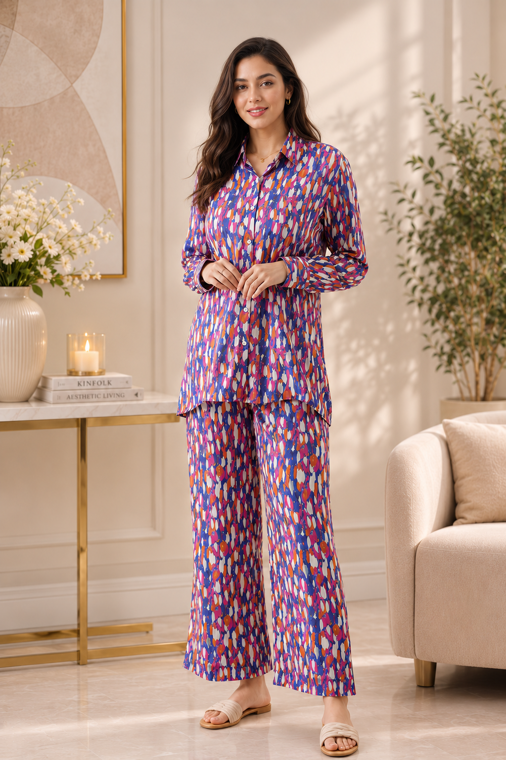 Vibrant Mirage Georgette Co-ord Set