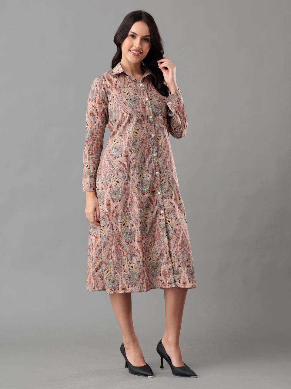 Blush Paisley Midi Dress