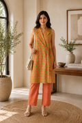 Coral Gleam Linen Co-ord Set