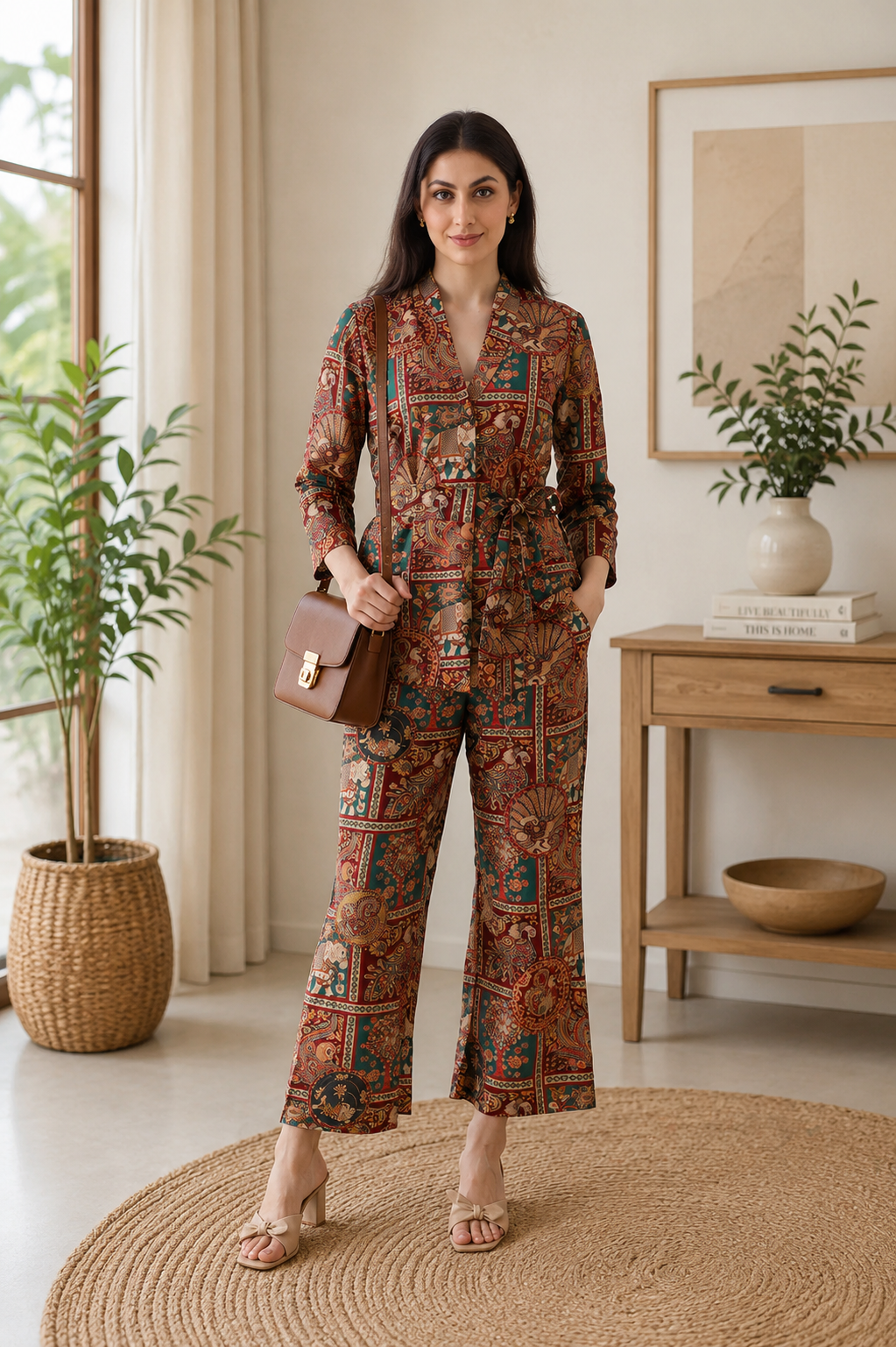 Regal Heritage Banana Silk Co-ord Set