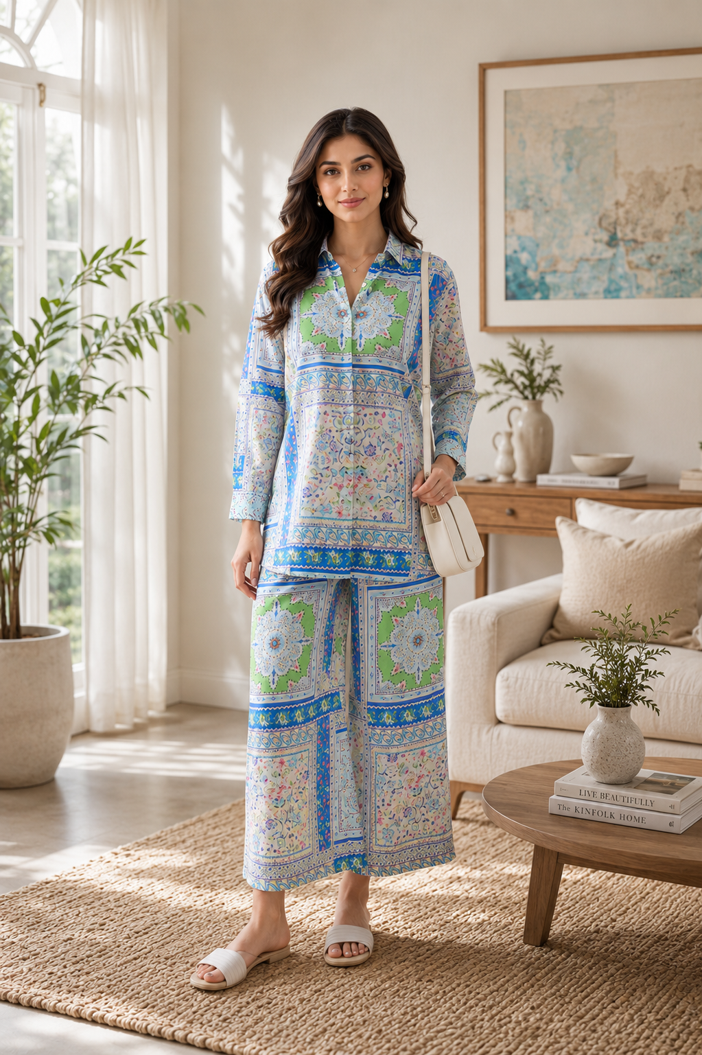 Pastel Harmony Georgette Co-ord Set
