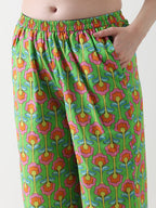 Tropical Bloom Cotton Kurta Pant Set