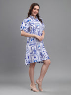 Blue-Abstract-Print-Dress