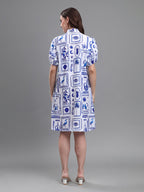Blue-Abstract-Print-Dress
