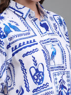 Blue-Abstract-Print-Dress