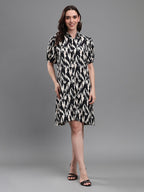Black-&-White-Ikat-Dress