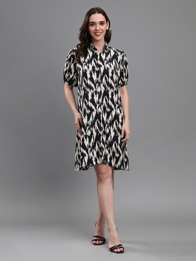 Black-&-White-Ikat-Dress