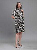 Black-&-White-Ikat-Dress