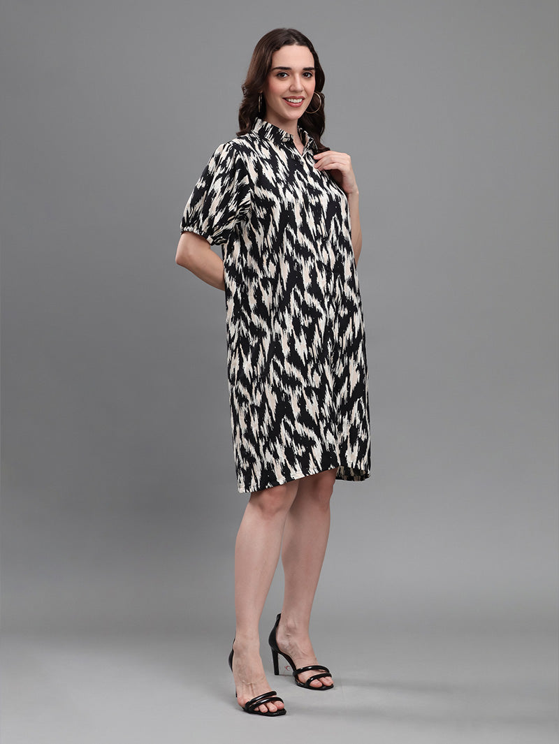 Black-&-White-Ikat-Dress