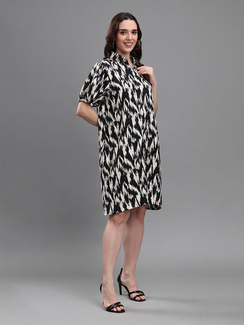 Black-&-White-Ikat-Dress