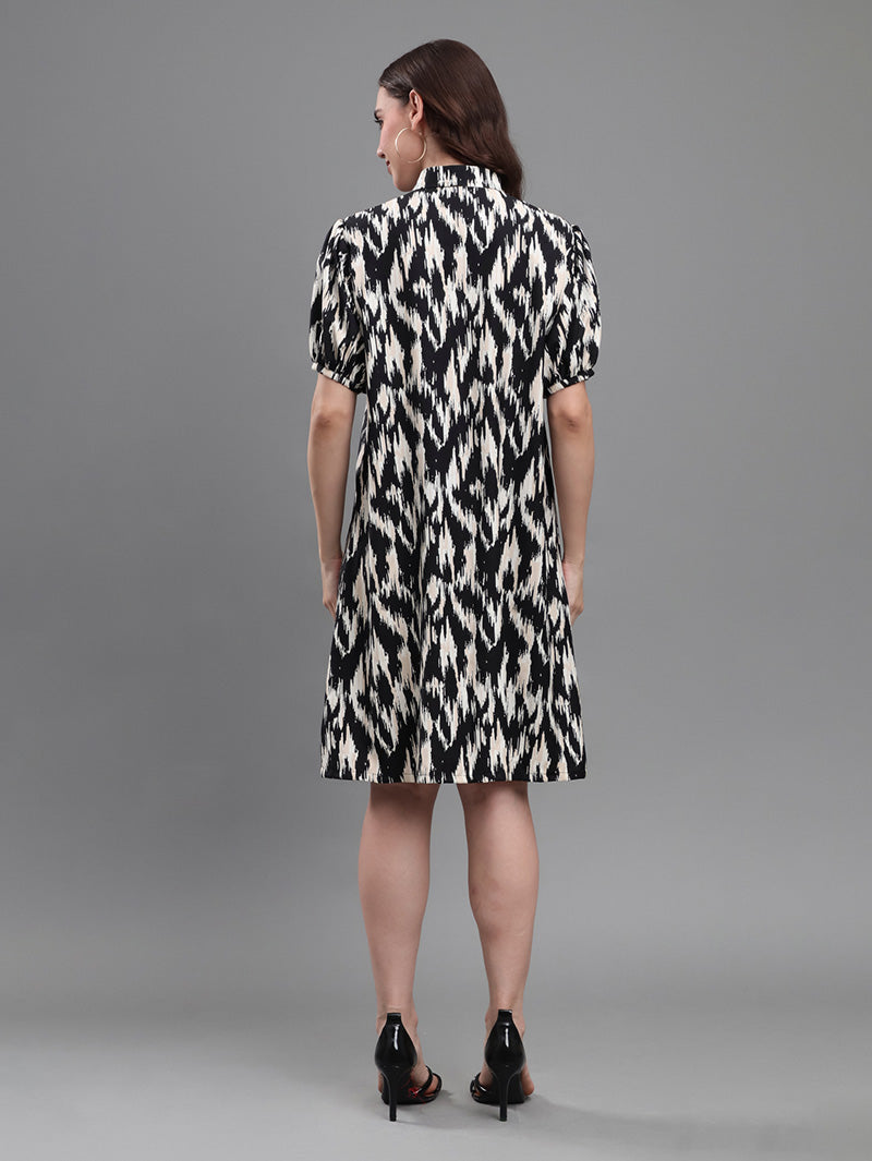 Black-&-White-Ikat-Dress