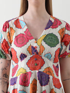 Multicolor-Floral-Midi-Dress