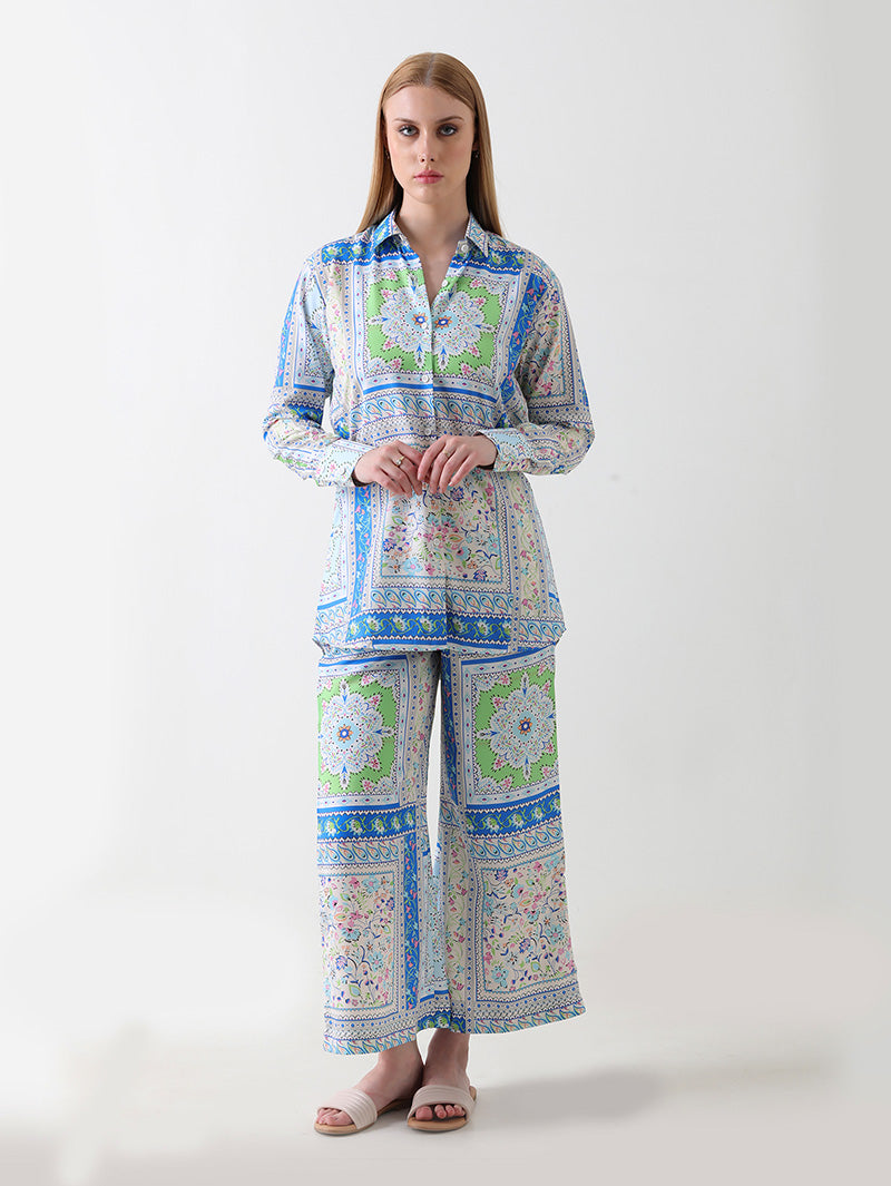 Pastel Harmony Georgette Co-ord Set