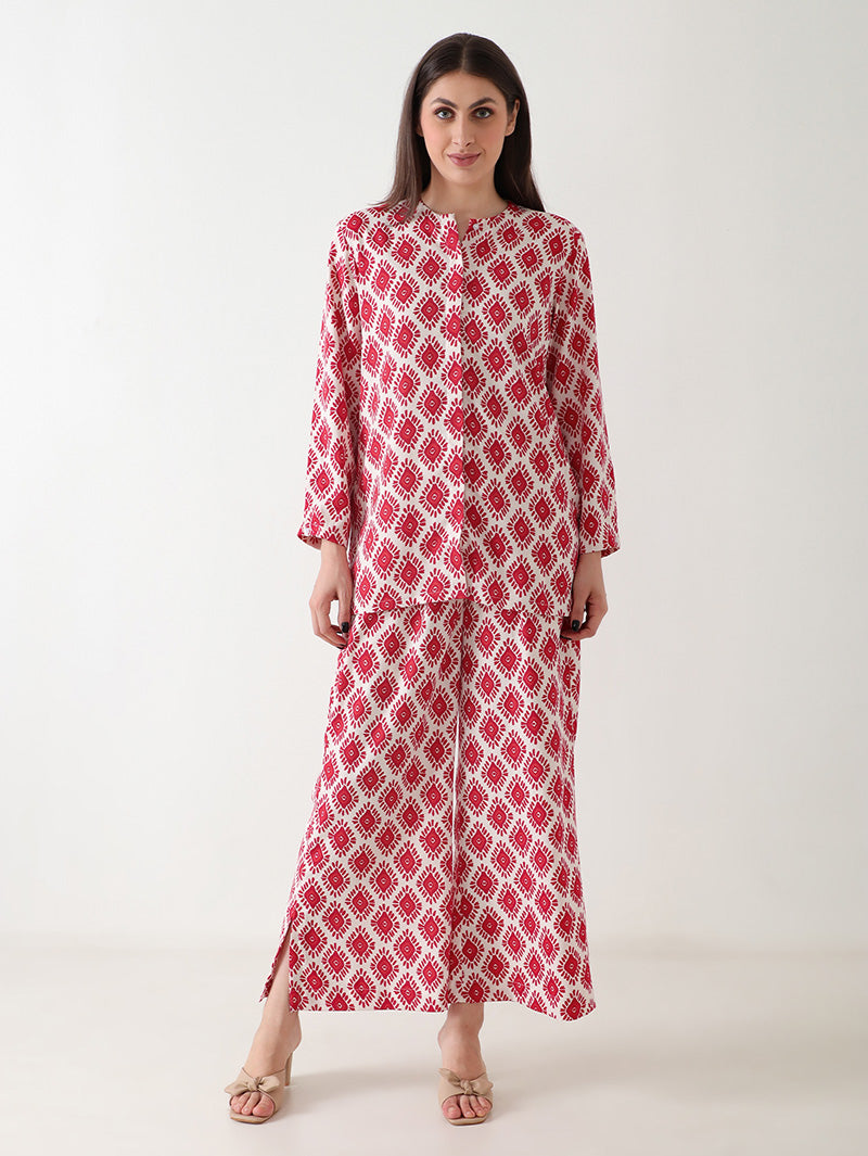 Ruby Radiance Georgette Co-ord Set