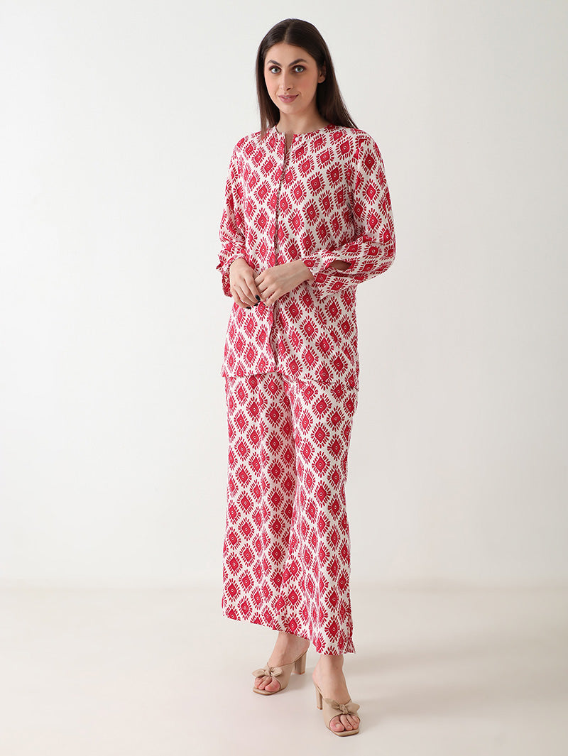 Ruby Radiance Georgette Co-ord Set