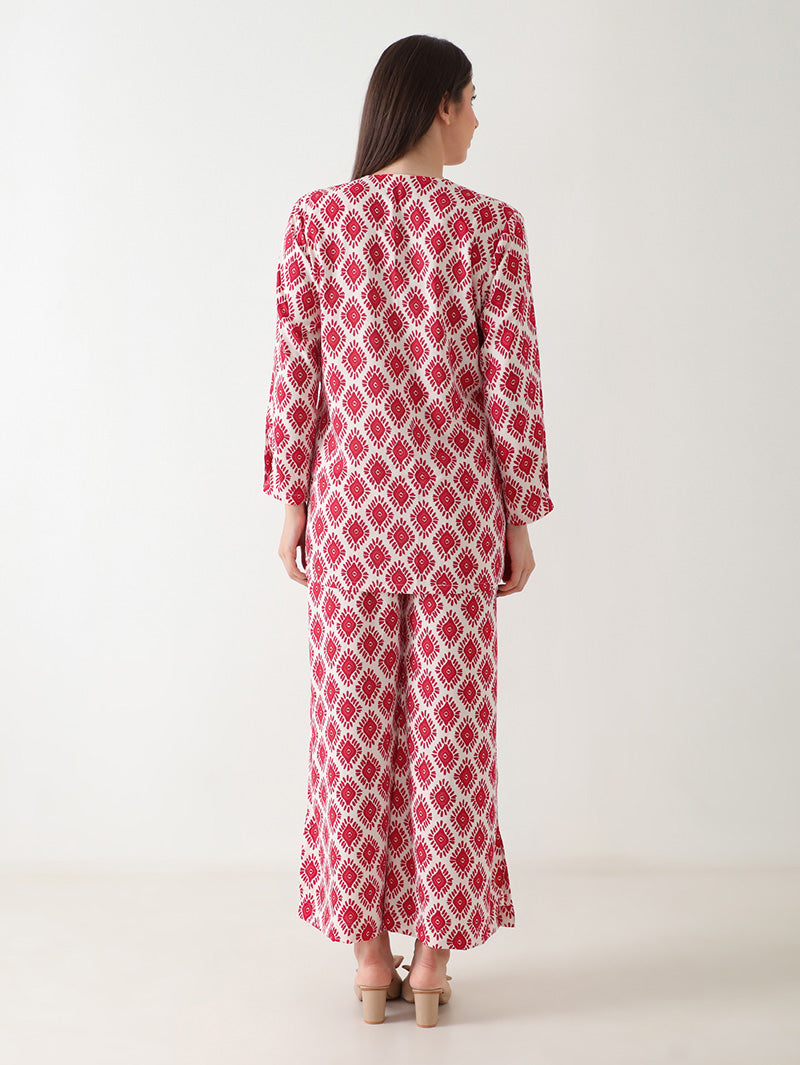 Ruby Radiance Georgette Co-ord Set