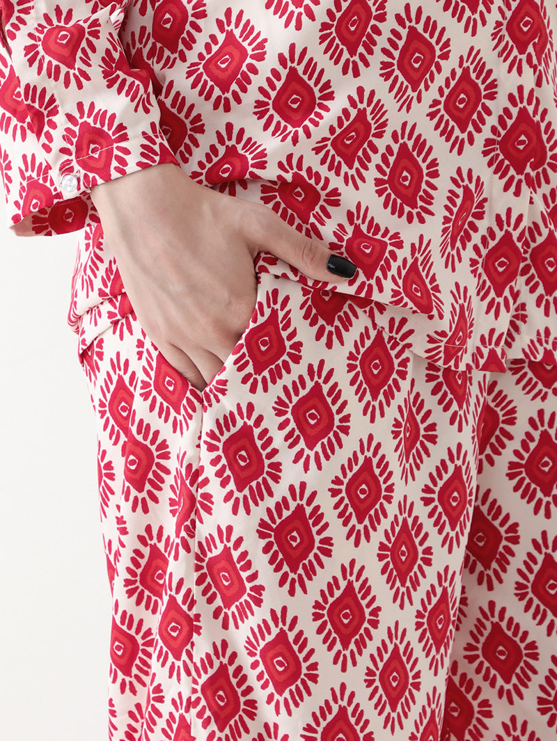 Ruby Radiance Georgette Co-ord Set