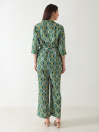 Emerald Ikat Linen Co-ord Set