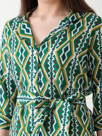 Emerald Ikat Linen Co-ord Set