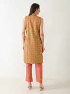 Coral Gleam Linen Co-ord Set
