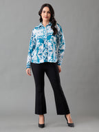 Oceana Print Satin Shirt