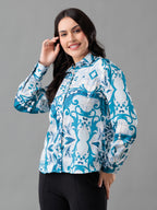 Oceana Print Satin Shirt