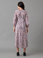 Vintage Motif Maxi Dress