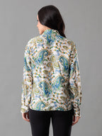 Azure Paisley Bloom Shirt