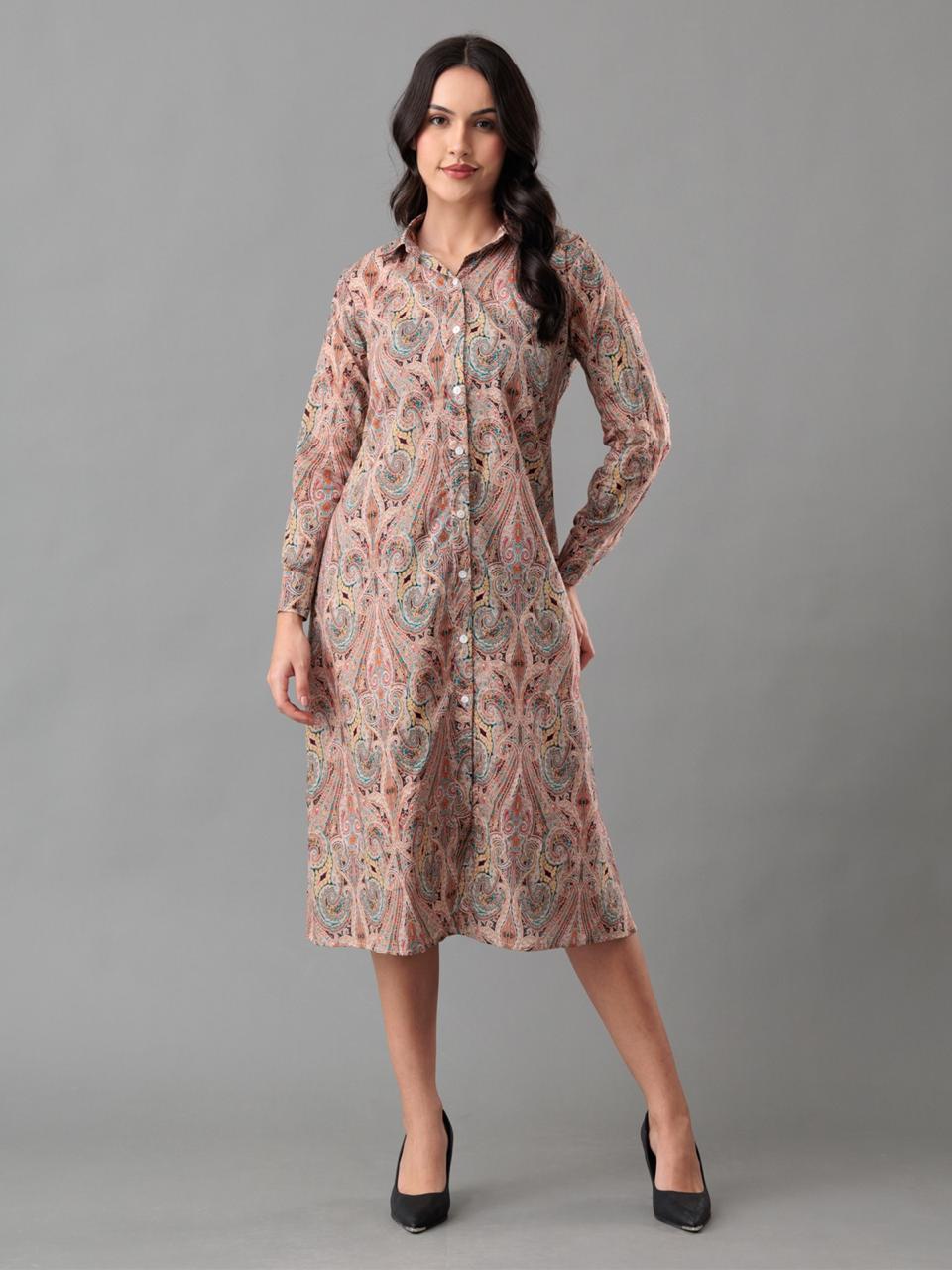 Blush Paisley Midi Dress