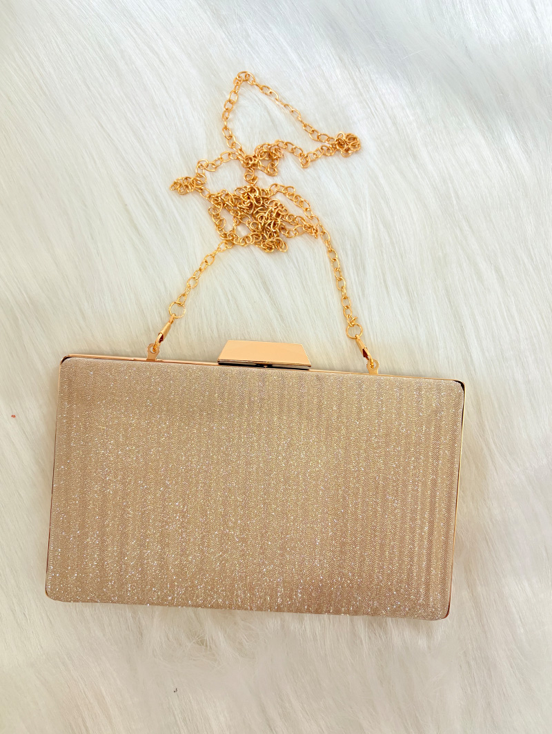 Golden Gleam Textured Clutch - Image 4