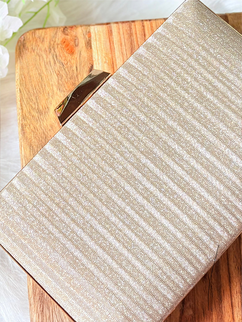 Golden Gleam Textured Clutch - Image 2