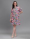Multicolor Retro Print Dress