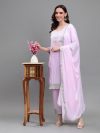 Lilac Shine Cotton Silk 3-Piece Suit